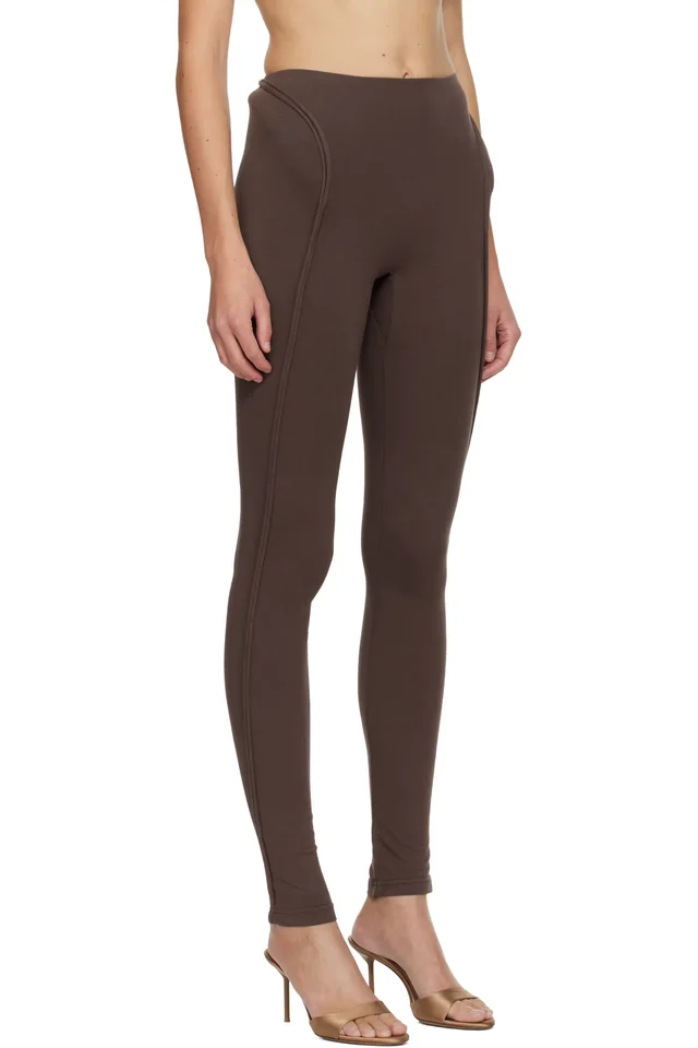 Ottolinger Brown Sculpted Hip Leggings, photo 2 of 2 from SSENSE