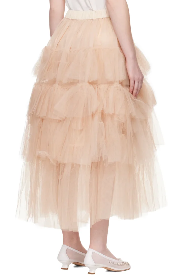 Simone Rocha Pink Tutu Midi Skirt, photo 3 of 4 from SSENSE