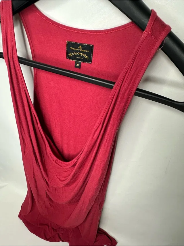 Vivienne Westwood Anglomania Red Cowl Neck Draped Tank Top Xl Archival in red from Poshmark