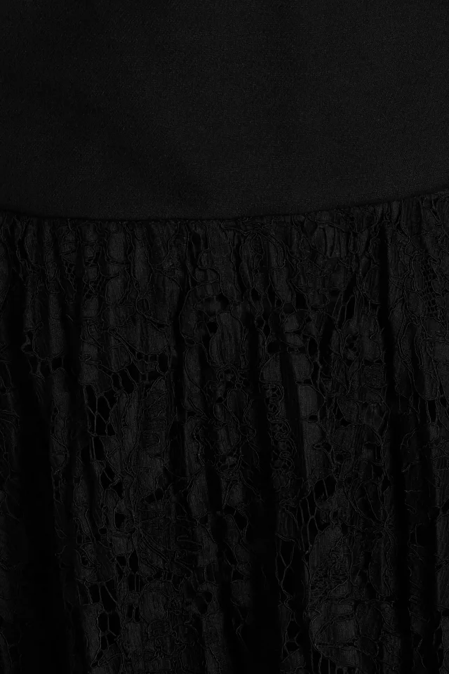 Valentino Garavani Strapless Cotton-Blend Lace and Crepe Mini Dress in Black, photo 4 of 4 from THE OUTNET