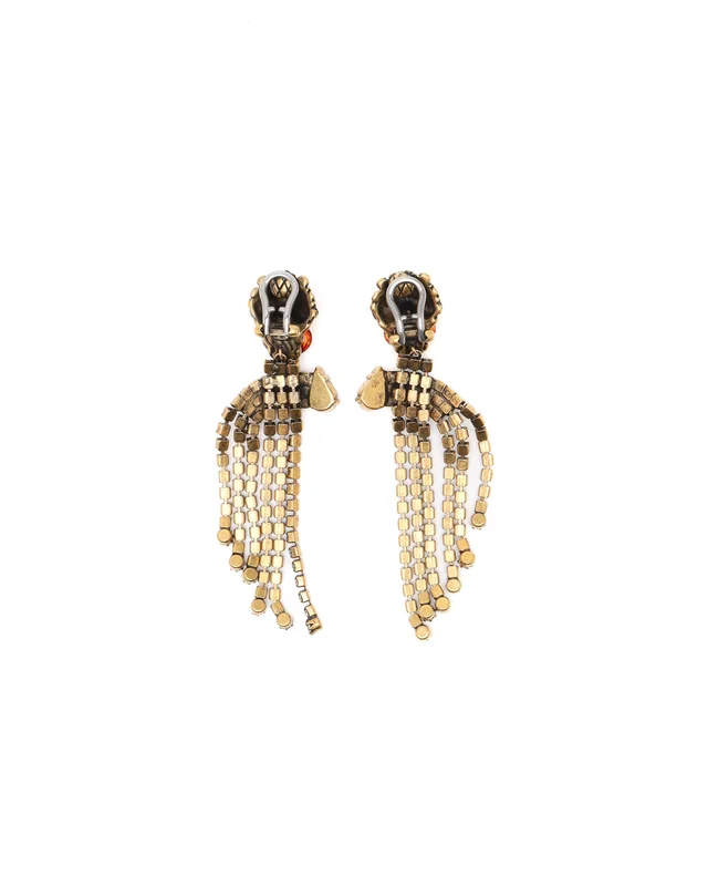 Gucci Lion Head Rhinestone Clip-on Earrings from A Retro Tale, photo 4 of 4