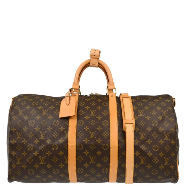 Louis Vuitton Monogram Keepall Bandouliere 55 Duffle Bag M41414 in Coated canvas from AMORE Vintage Tokyo