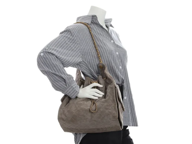 Chanel Medium Gray Suede 25 Bag in Grey Suede from Ann's Fabulous Finds, photo 9 of 9