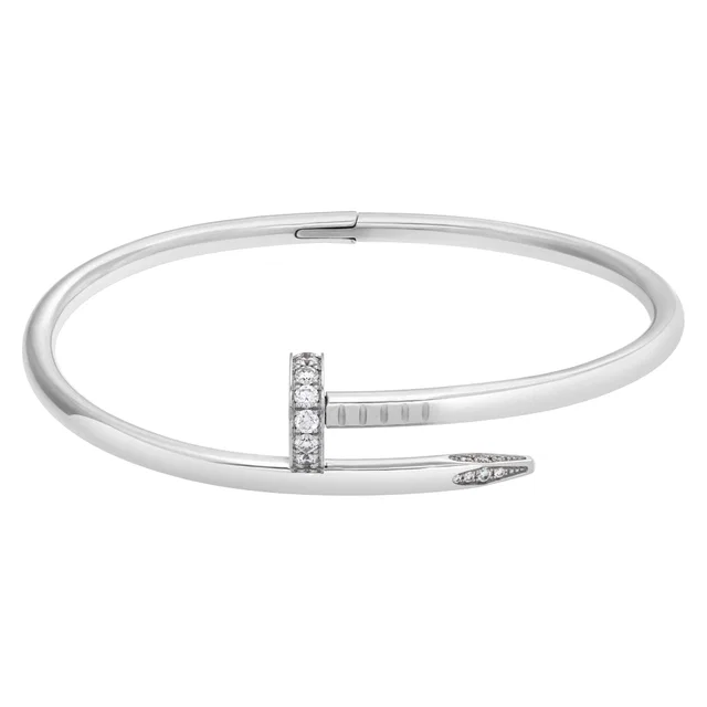 Cartier "JUSTE UN CLOU" bangle bracelet in White White Gold from Gray And Sons