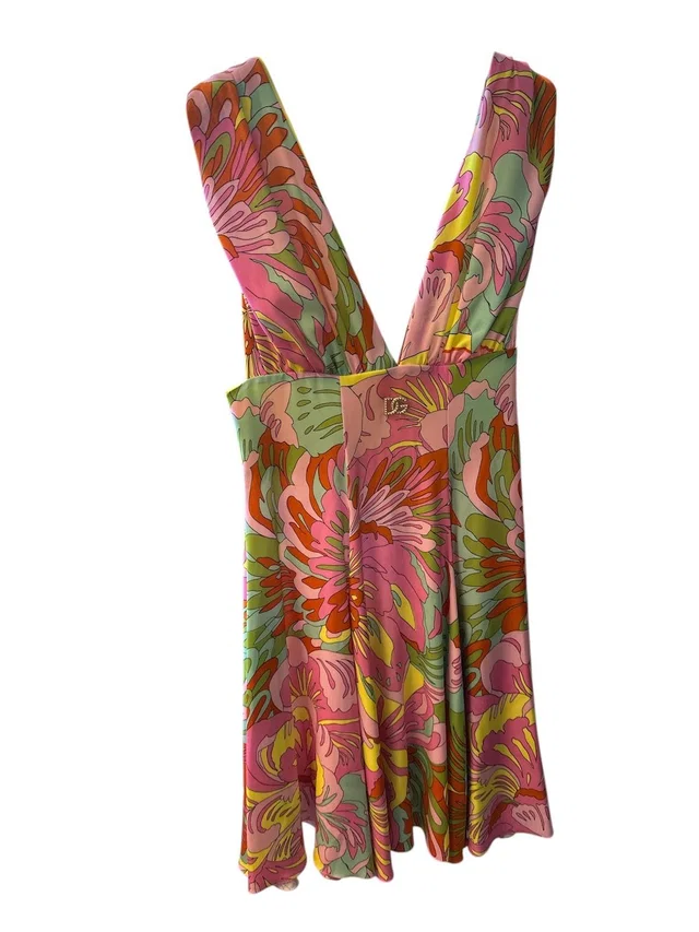 Dolce & Gabbana Dress sleeveless Multicolour DG Logo from Luxury Promise