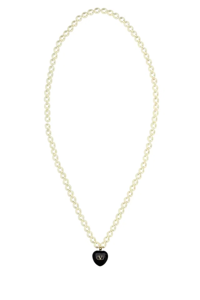 Valentino Garavani Cuore Necklace — White Necklaces in White from HEWI