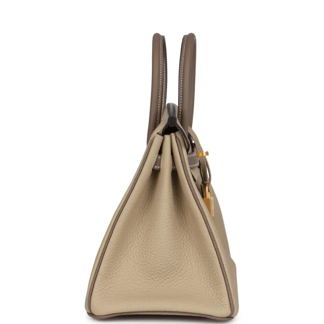 Hermès Special Order (HSS) Birkin 25 Etoupe, Trench Togo Brushed Gold Hardware in Beige/Brown Togo from Madison Avenue Couture, photo 3 of 9