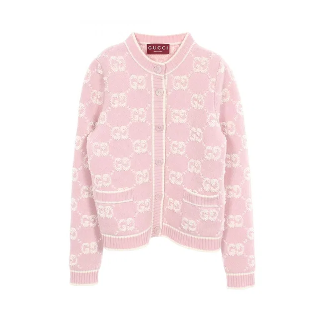 Gucci Cardigan GG Boucle Wool Jacquard in Wool from The Reluxe