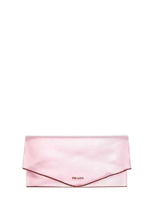 Prada Silk Twill Scarf — Pink Scarfs in Pink Silk from HEWI