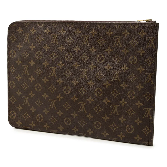 Brown Louis Vuitton Monogram Poche Documents Portfolio Business Bag in Brown Coated canvas from Designer Revival, photo 2 of 2