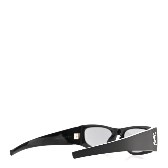 Saint Laurent Acetate Rectangle SL M140/F Sunglasses Black in Black from FASHIONPHILE, photo 4 of 9