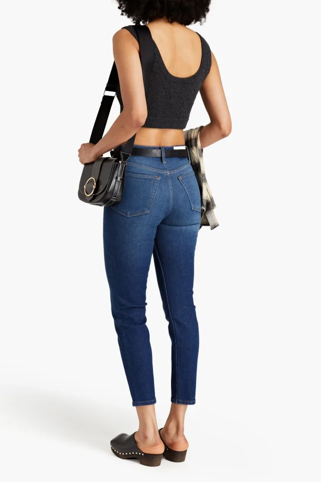 Re/Done 90s Cropped High-Rise Slim-Leg Jeans, photo 3 of 4 from THE OUTNET