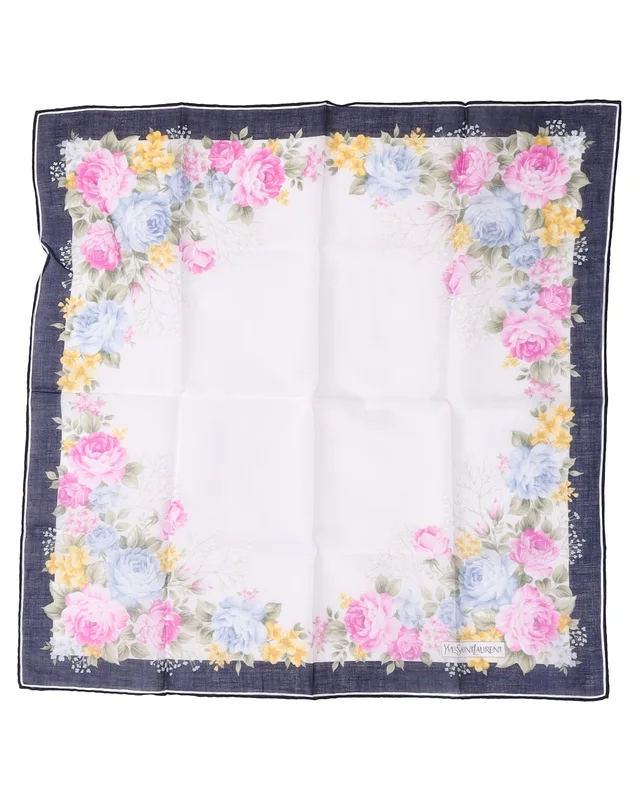 Saint Laurent 50 Floral Cotton Scarf from A Retro Tale, photo 2 of 2