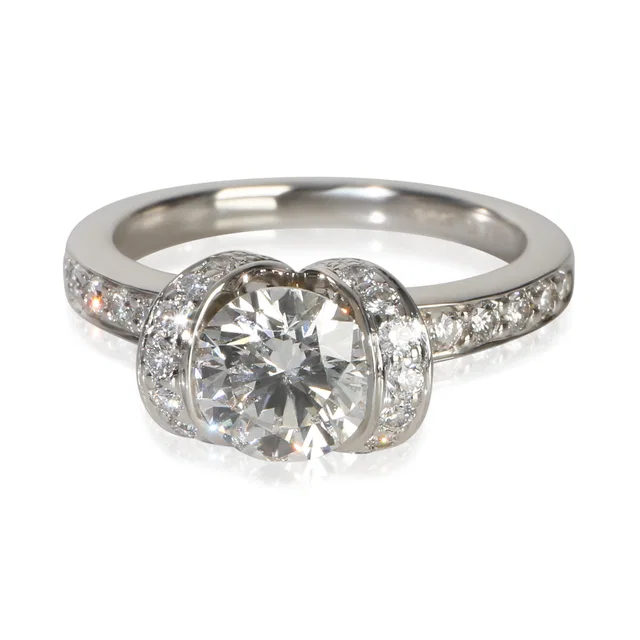 Tiffany & Co. 0.9 Ct Round Brilliant Diamond Ribbon Engagement Ring 950 from HEWI