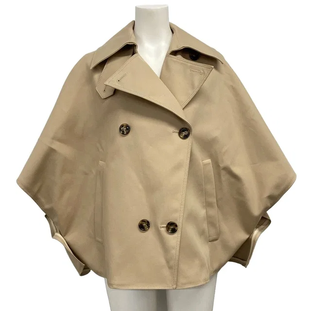 Max Mara Poncho Unica Galante Beige Autumn Spring Cotton in Beige from The Reluxe
