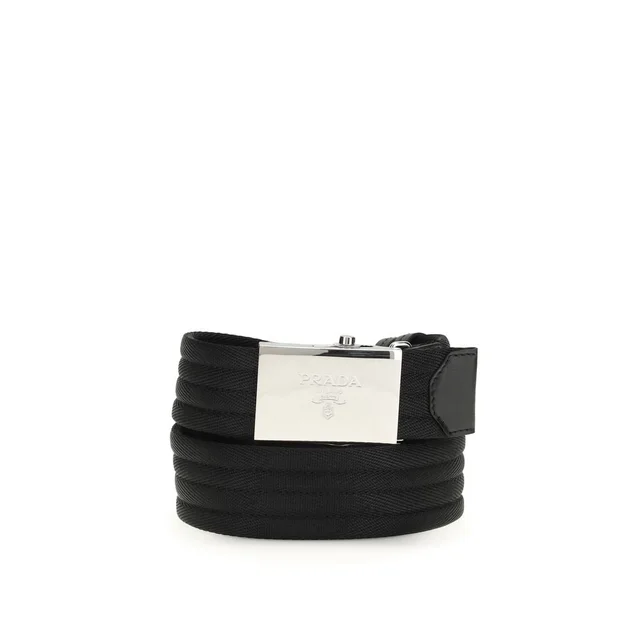 Prada Black Polyester Thin Belt from HEWI