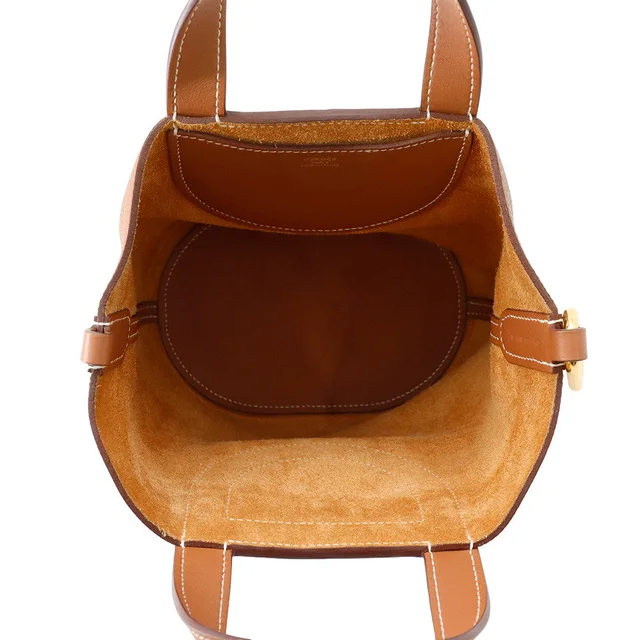 Hermès in-the-loop tote Gold Taurillon Clemence Swift Leather Size 18 in Gold Clemence leather from GALLERY RARE, photo 2 of 2