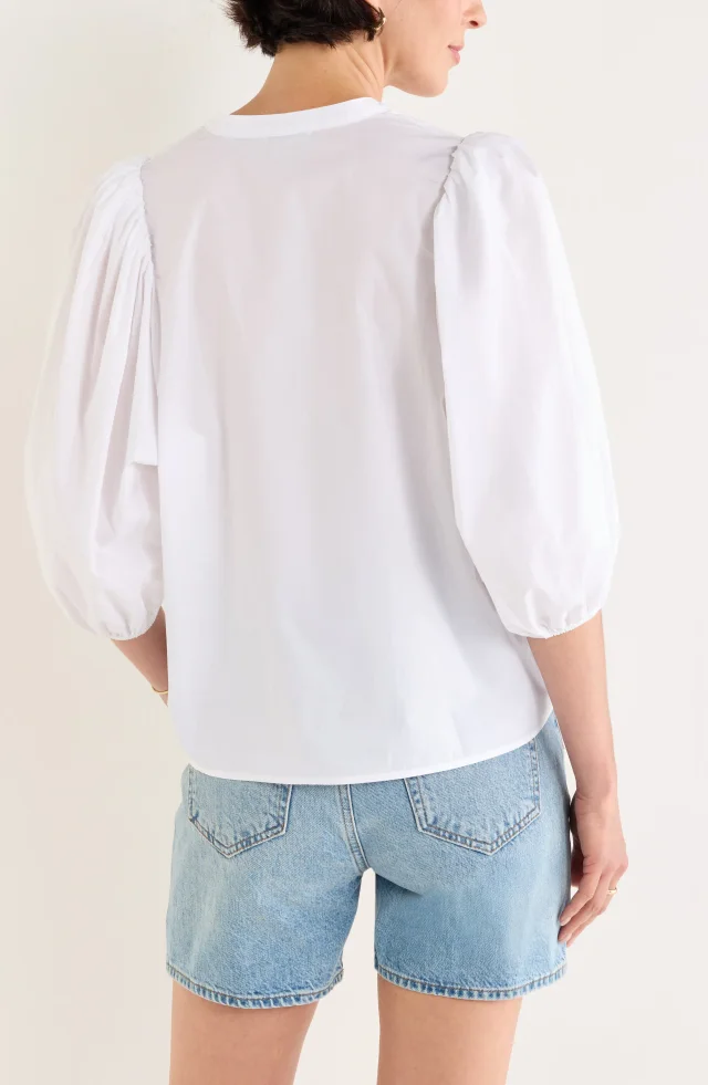 Nordstrom Puff Sleeve Top in White, photo 2 of 3 from Nordstrom Rack