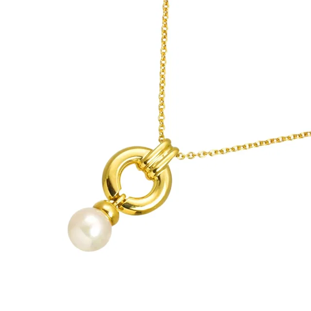 Tiffany & Co. Door Knock Akoya Pearl 6.3 Necklace 18k Yellow Gold in Yellow from The Reluxe