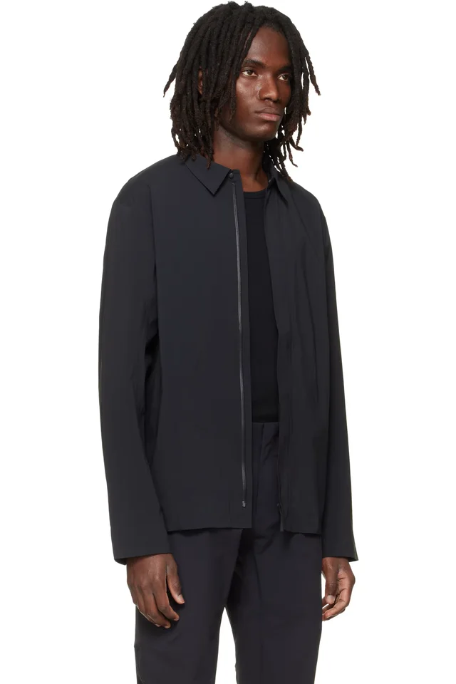Veilance Black Metry L/S Shirt, photo 2 of 4 from SSENSE