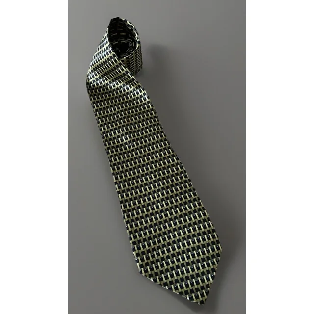 Ziggurat By Mulberry Neckwear Tie Gold Weave All Over Pattern 100% Silk Jbhs in black|gold Silk from Poshmark
