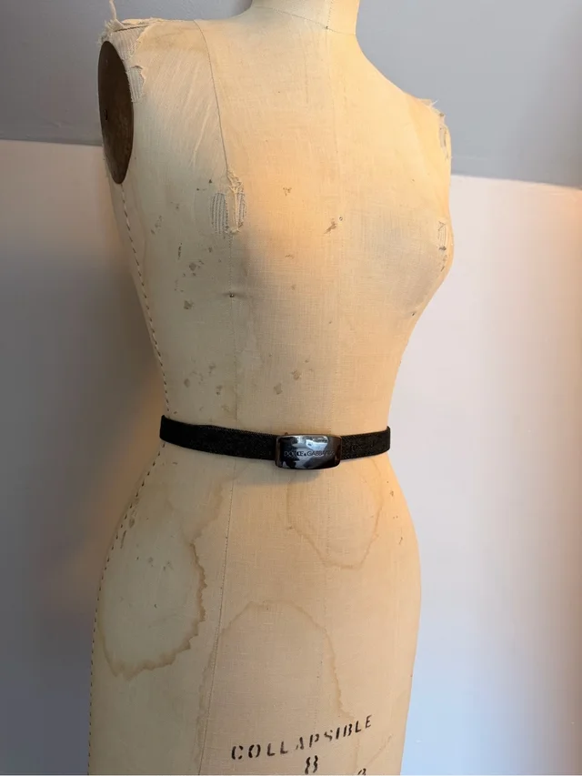 Dolce & Gabbana Reversible Black Denim And Burgundy Leather Belt in black|brown|red Denim from Poshmark, photo 8 of 8