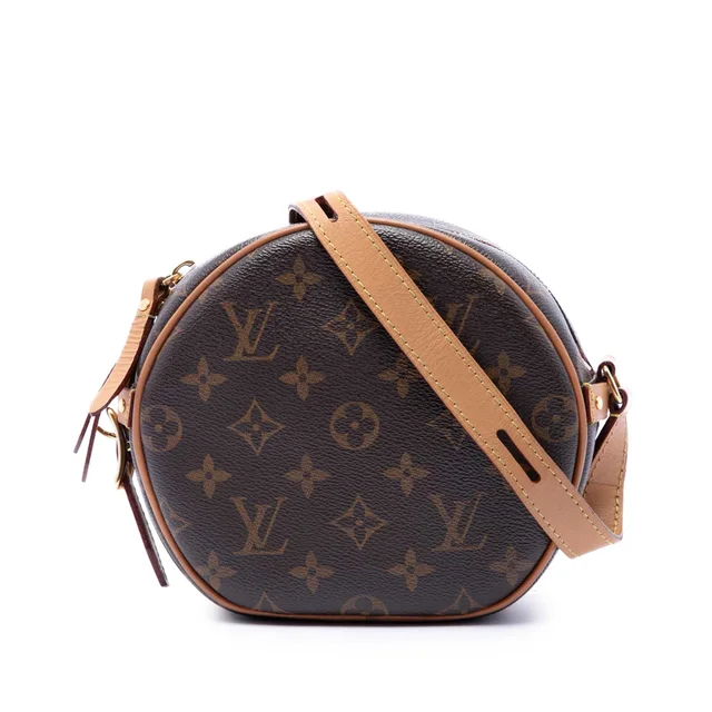 Brown Louis Vuitton Monogram Boite Chapeau Souple PM Crossbody Bag in Brown Coated canvas from Designer Revival