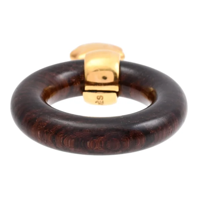 Hermès A Journey Through the Stars Exhibition Scarf Ring (Brown/Gold) in Brown from VINTAGE QOO TOKYO, photo 2 of 2