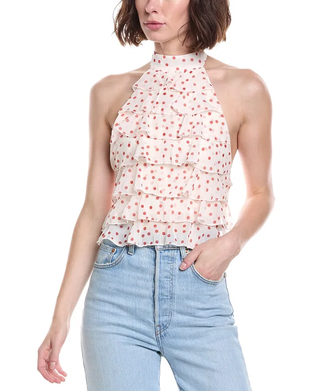 To My Lovers Printed Mesh Top, image 1 of 1 from Gilt