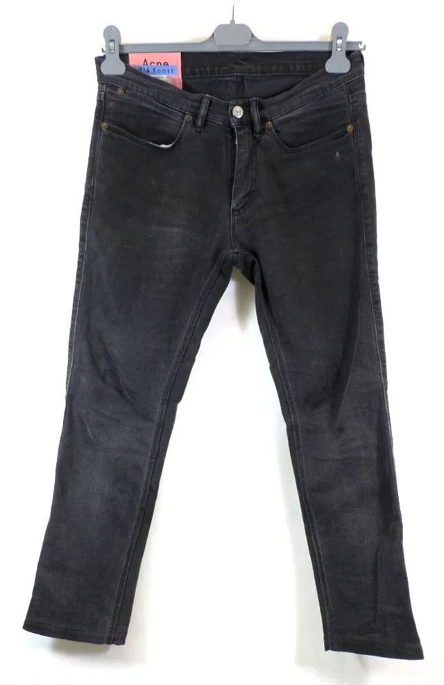 Acne Studios Slim Fit Jeans Grey Size: 32 in Grey Cotton from Oxfam Online Shop