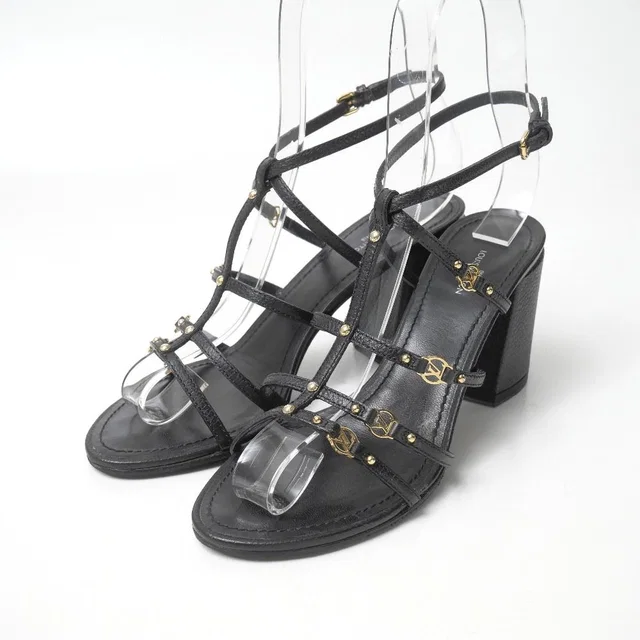 Sandals Ankle Strap LV Shoes in Leather from The Reluxe