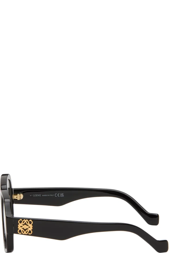 LOEWE Black Anagram Glasses, photo 3 of 4 from SSENSE