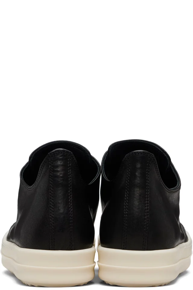 Rick Owens Black Temple Low Sneakers, photo 2 of 5 from SSENSE