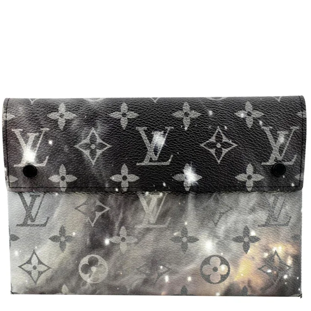 Louis Vuitton Galaxy Pochette Monogram Canvas Pouch Grey in Grey Coated canvas from Dallas Designer Handbags