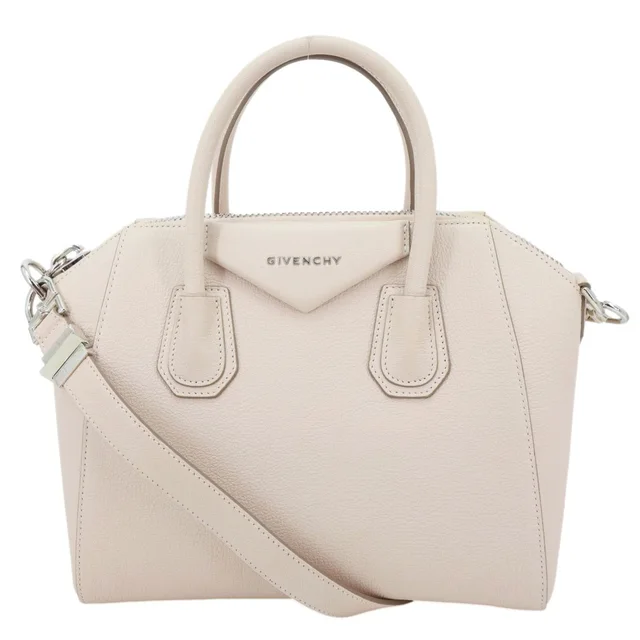 Givenchy Antigona Small Sugar Goatskin Leather Shoulder Bag Pale Pink in Pink Goatskin from Dallas Designer Handbags