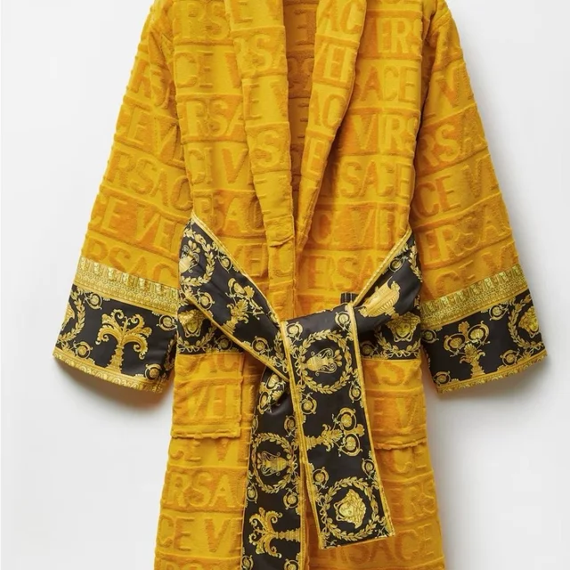 Versace Gold Baroque Robe in black|gold from Poshmark