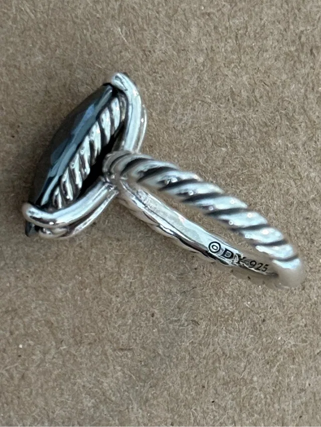 David Yurman Sterling Silver Black Onyx Rope Ring in silver|black|gray from Poshmark, photo 1 of 1