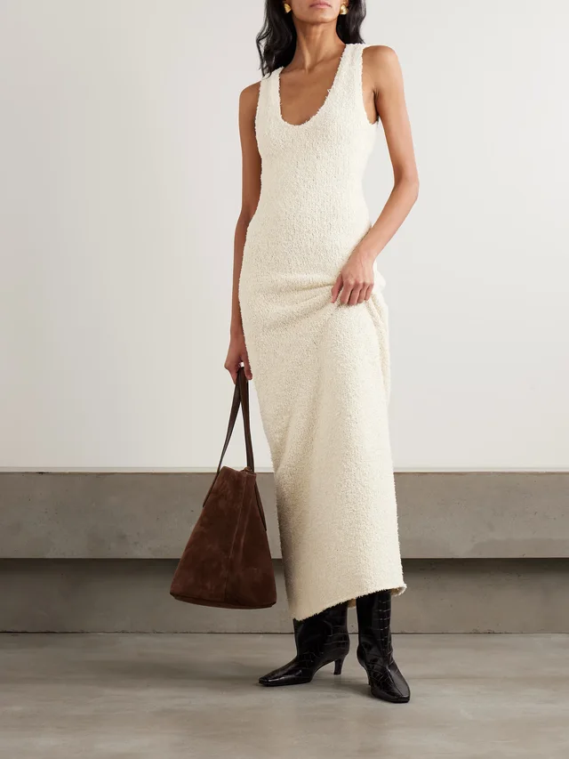 SIR Tropicana cotton-blend bouclé maxi dress in Beige, photo 2 of 2 from NET-A-PORTER (Canada)