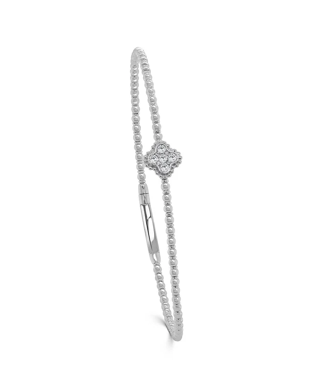 Sabrina Designs 14K 0.17 ct. tw. Diamond Clover Flex Bangle Bracelet, image 1 of 1 from Rue La La