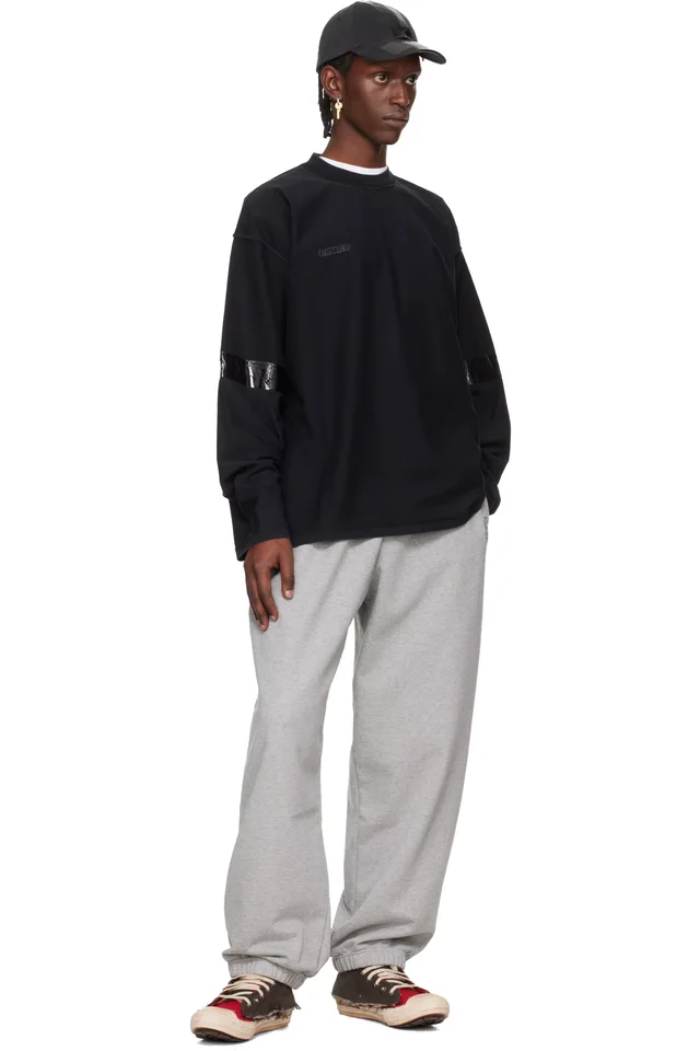 VETEMENTS Black Taped Reconstructed Longsleeve T-shirt, photo 4 of 4 from SSENSE