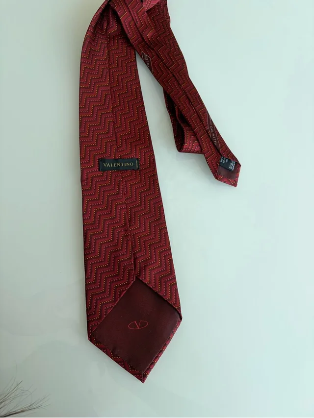 Valentino Garavani 100% Silk Tie in gold|red Silk from Poshmark