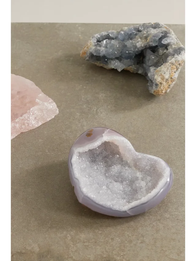 JIA JIA HOME Large druzy agate heart in Purple, photo 2 of 2 from NET-A-PORTER (Canada)