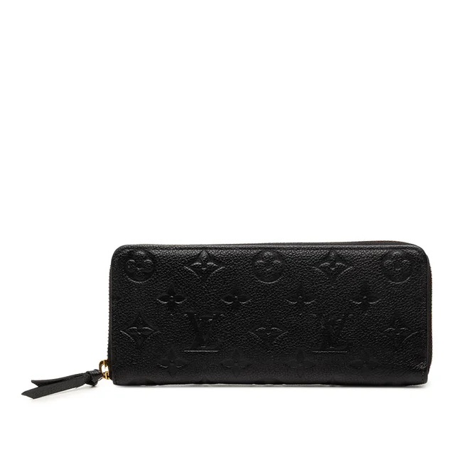 Black Louis Vuitton Monogram Empreinte Clemence Wallet Long Wallets in Black Clemence leather from Designer Revival