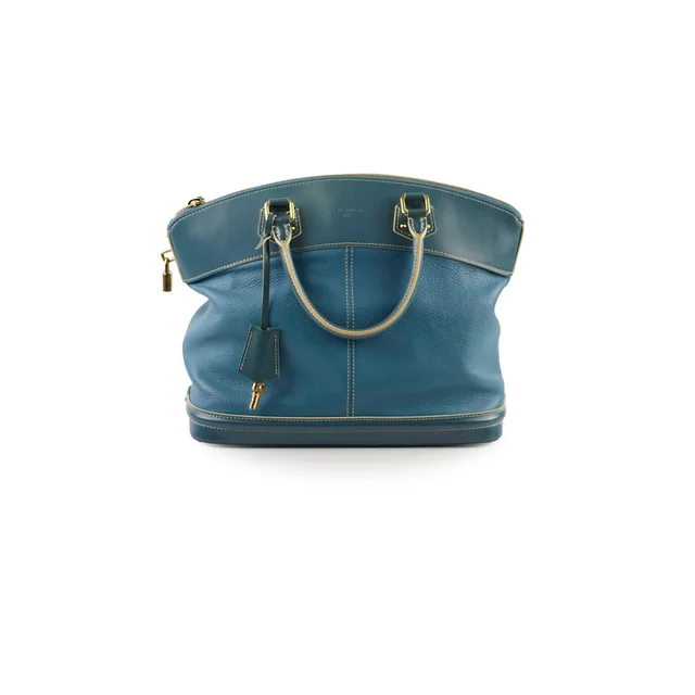 Louis Vuitton Suhali Lockit Bag Blue in Blue Goatskin from The Purse Affair