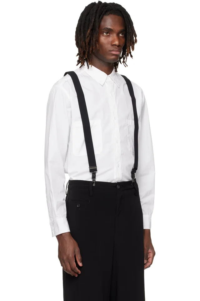 YOHJI YAMAMOTO White Big Standard Chain Stitch Shirt, photo 2 of 2 from SSENSE
