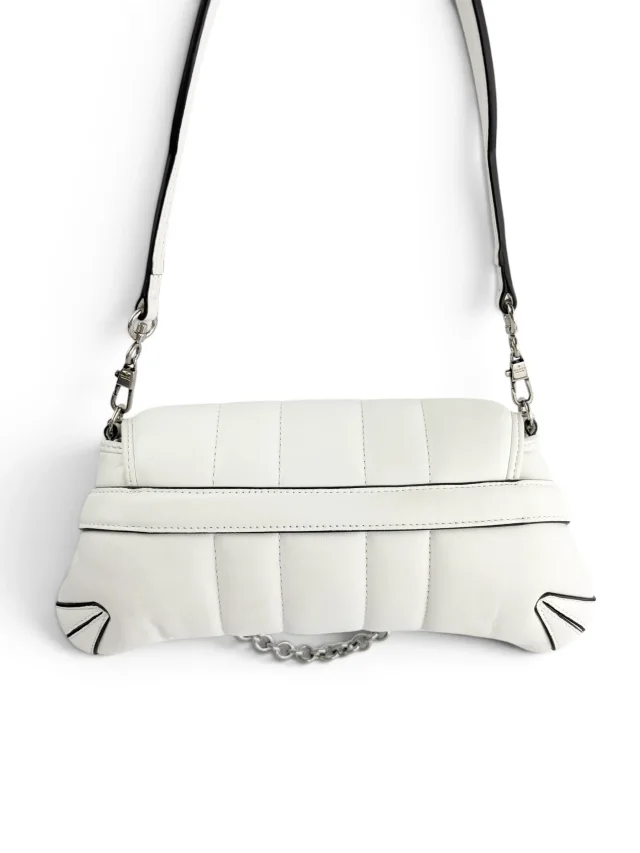 Gucci White Small Horsebit Chain Shoulder Bag in White Lambskin from Season 2 Consign, photo 3 of 9
