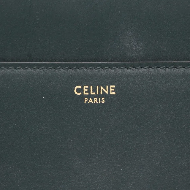 Celine 16 handbag in Green Leather from Collector Square, photo 3 of 5