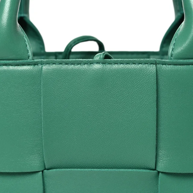 Bottega Veneta Maxi Intreccio Candy Arco Tote Mermaid in Lambskin from FASHIONPHILE, photo 8 of 10