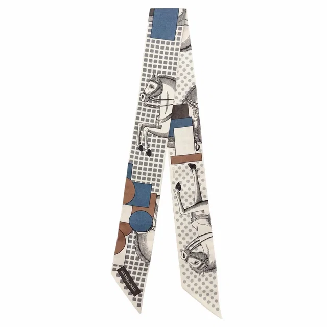 Hermès Cavalier En Formes 100% Silk Scarf Multi in Silk from The Reluxe