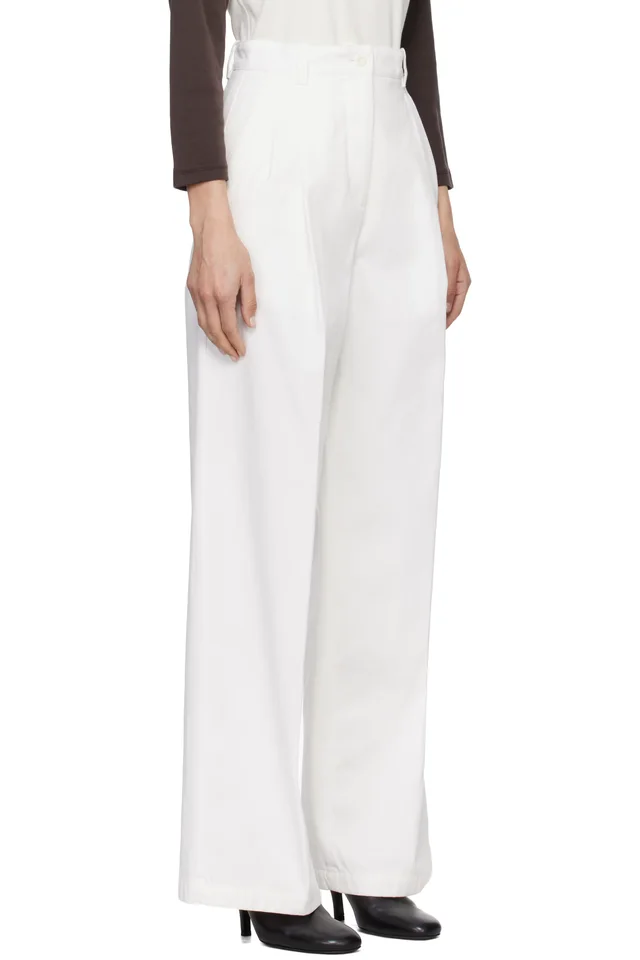 A.P.C. White Ginny Trousers, photo 2 of 4 from SSENSE
